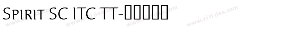 Spirit SC ITC TT字体转换